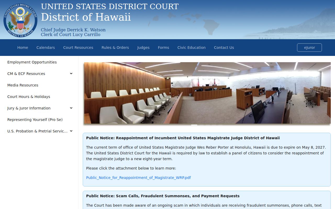 Honolulu County federal court case records